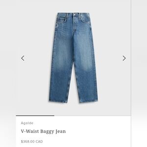 Agolde V Waist Baggy Jean